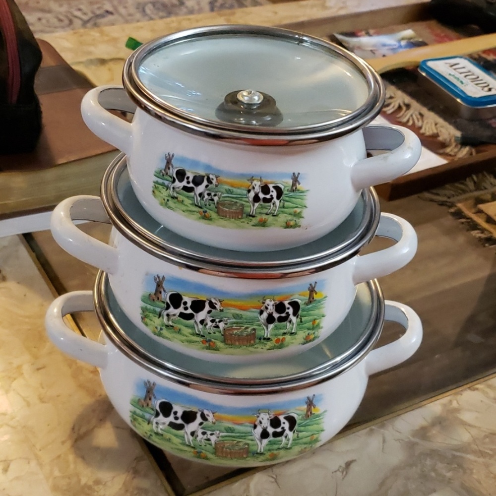 Cow cooking pots